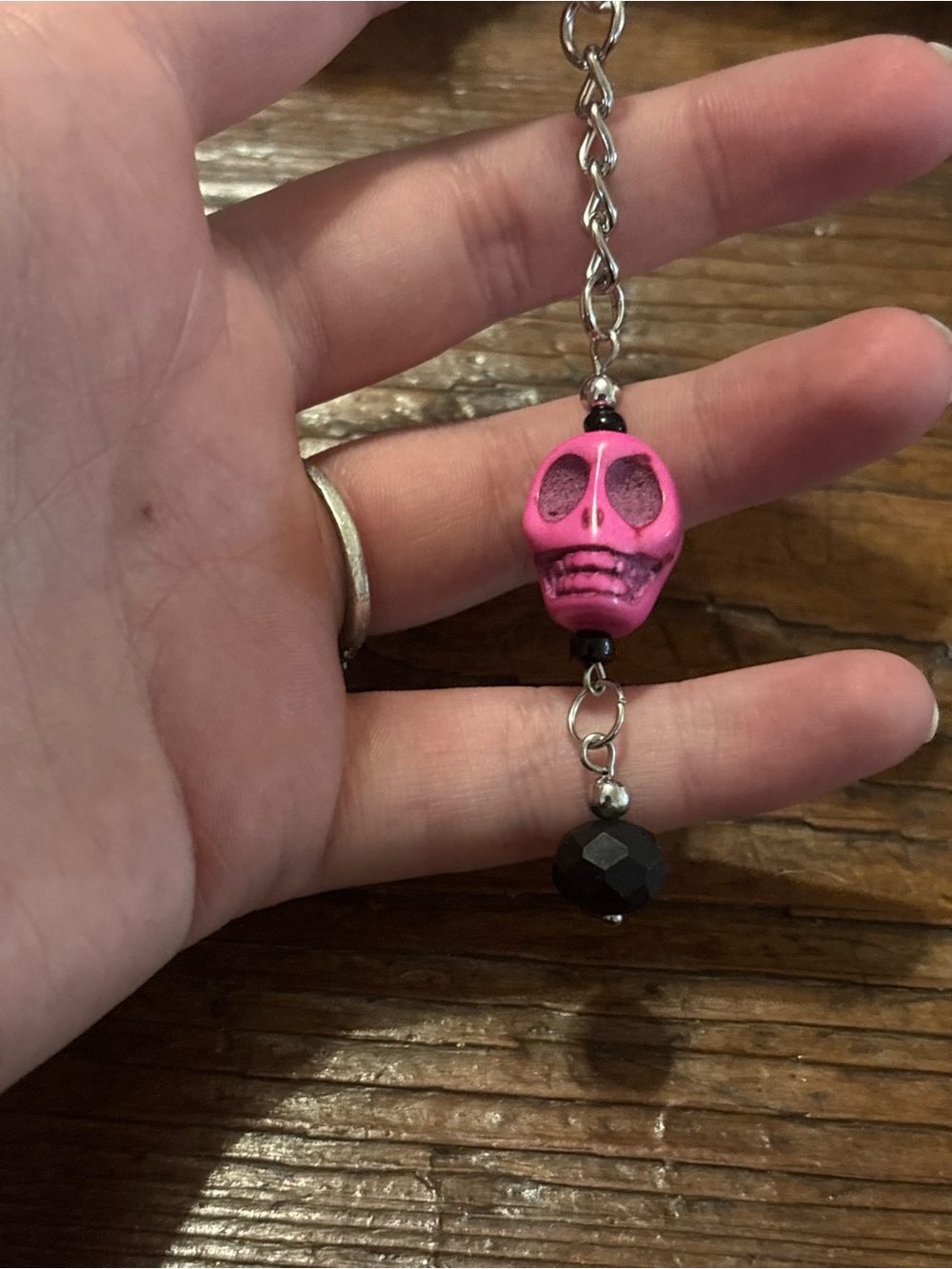 Pink Skull Pendant Necklace - Women Jewelry